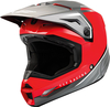 Fly Racing Kinetic Vision,  motocross helmet kids,  color: Red/Grey/White,  size: YM