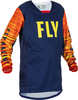 Fly Racing Kinetic Wave,  jersey kids,  color: Dark Blue/Yellow/Red,  size: YL