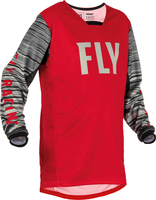 Fly Racing Kinetic Wave,  jersey kids,  color: Red/Grey/Black,  size: YL
