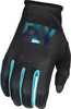 Fly Racing Lite,  gloves women,  color: Black/Turquoise,  size: XS