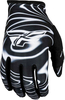 Fly Racing Lite S24,  gloves,  color: Black/White,  size: L
