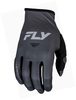 Fly Racing Lite S24,  gloves kids,  color: Dark Grey/Black,  size: YS