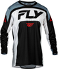 Fly Racing Lite S24,  jersey,  color: Black/White/Light Grey/Red,  size: XL