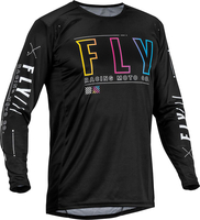 Fly Racing Lite S.E. Avenger,  jersey,  color: Black/Orange/Blue/Pink,  size: S