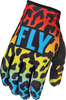Fly Racing Lite S.E. Exotic,  gloves,  color: Red/Yellow/Blue/Black,  size: L