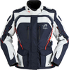 Furygan Apalaches,  textile jacket women waterproof,  color: Dark Blue/Light Grey/Red,  size: M