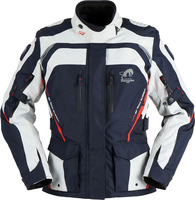 Furygan Apalaches,  textile jacket women waterproof,  color: Dark Blue/Light Grey/Red,  size: XL