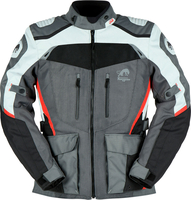 Furygan Apalaches Vented,  textile jacket,  color: Grey/Light Grey/Black/Red,  size: 3XL