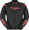 Furygan Atom Vented Evo,  textile jacket,  color: Black/Red,  size: 3XL