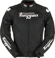Furygan Atom Vented Evo,  textile jacket,  color: Black/White,  size: L