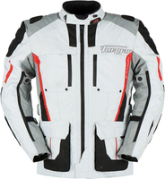 Furygan Brevent 3in1,  textile jacket waterproof,  color: Light Grey/Grey/Black/Red,  size: XXL