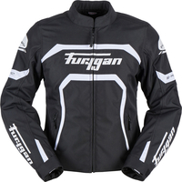 Furygan Mystic,  textile jacket waterproof women,  color: Black/White,  size: M