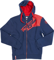 Furygan RCG Lap,  zip hoodie,  color: Blue/Red,  size: L