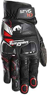 Furygan Styg 10,  gloves,  color: Black/White/Red,  size: L