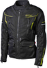GC Bikewear Catania,  textile jacket waterproof,  color: Black/Neon-Yellow,  size: M