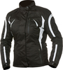 GC Bikewear Lynn,  textile jacket waterproof women,  color: Black/White,  size: 6XL