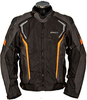 GC Bikewear Malibu,  textile jacket waterproof,  color: Black/Grey/Orange,  size: 4XL