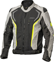 GC Bikewear Malibu,  textile jacket waterproof,  color: Black/Light Grey/Neon-Yellow,  size: 3XL