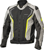 GC Bikewear Malibu,  textile jacket waterproof,  color: Black/Light Grey/Neon-Yellow,  size: 4XL