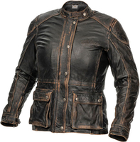 GC Bikewear Verona,  leather jacket women,  color: Black/Brown,  size: 5XL