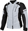 Germot Aria,  textile jacket waterproof women,  color: Light Grey/Black,  size: 46