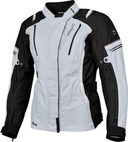 Germot Aria,  textile jacket waterproof women,  color: Light Grey/Black,  size: 46