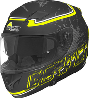 Germot GM 306,  integral helmet,  color: Matt Black/Neon-Yellow,  size: M