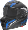 Germot GM 330 Dekor,  full face helmet,  color: Matt Black/Blue/White,  size: XL