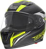 Germot GM 330 Dekor,  full face helmet,  color: Matt Black/Neon-Yellow/White,  size: L