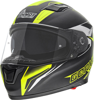 Germot GM 330 Dekor,  full face helmet,  color: Matt Black/Neon-Yellow/White,  size: L