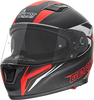 Germot GM 330 Dekor,  integral helmet,  color: Matt Black/Red/Grey,  size: XL