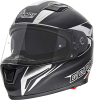 Germot GM 330 Dekor,  integral helmet,  color: Matt Black/White,  size: L