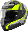 Germot GM 350 Dekor,  full face helmet,  color: Matt Black/Grey/Neon-Yellow,  size: L