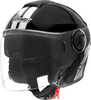 Germot GM 660 Dekor,  jet helmet,  color: Black/White,  size: M
