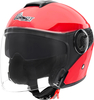 Germot GM 660,  jet helmet,  color: Red/Black,  size: L