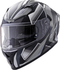 Germot GM 711 Dekor,  full face helmet,  color: Matt Black/Grey,  size: M