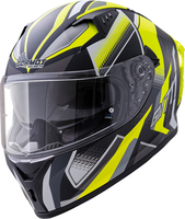 Germot GM 711 Dekor,  full face helmet,  color: Matt Black/Neon-Yellow,  size: XL