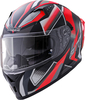 Germot GM 711 Dekor,  full face helmet,  color: Matt Black/Red,  size: L