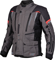 Germot InsideOut,  textile jacket waterproof,  color: Dark Grey/Black/Red,  size: 4XL