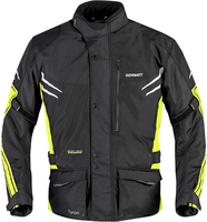 Germot Tyron,  textile jacket waterproof,  color: Black/Neon-Yellow/Grey,  size: 4XL