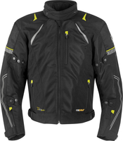 Germot X-Air Evo Pro,  textile jacket waterproof,  color: Black/Neon-Yellow/Grey,  size: 7XL