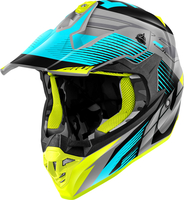 Givi 60.1 Fresh,  cross helmet,  color: Matt Black/Grey/Turquoise/Neon-Yellow,  size: XL (61)