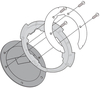 Givi BF Adapter,  Tanklock mount