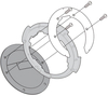 Givi BF Adapter,  Tanklock mount