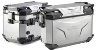 Givi Trekker Outback Evo,  side cases Monokey-Cam-Side,  color: Silver,  size: Left 48 L/Right 37 L