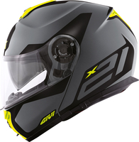 Givi X.21 Challenger Spirit,  flip-up helmet,  color: Matt Grey/Black/Neon-Yellow,  size: XL (61)
