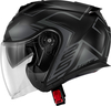 Givi X.25 Trace,  open face helmet,  color: Matt Black/Grey,  size: M (58)