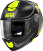 Givi X.27 Dimension,  flip-up helmet,  color: Matt Black/Grey/Neon-Yellow,  size: XXL (63)