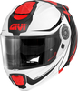Givi X.27 Dimension,  flip-up helmet,  color: Matt Black/White/Red,  size: M (58)