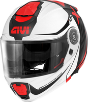 Givi X.27 Dimension,  flip-up helmet,  color: Matt Black/White/Red,  size: M (58)
